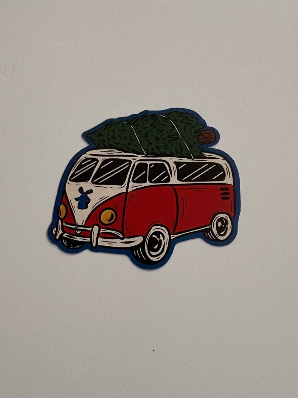 Dutch Bros Retro Holiday Van Sticker